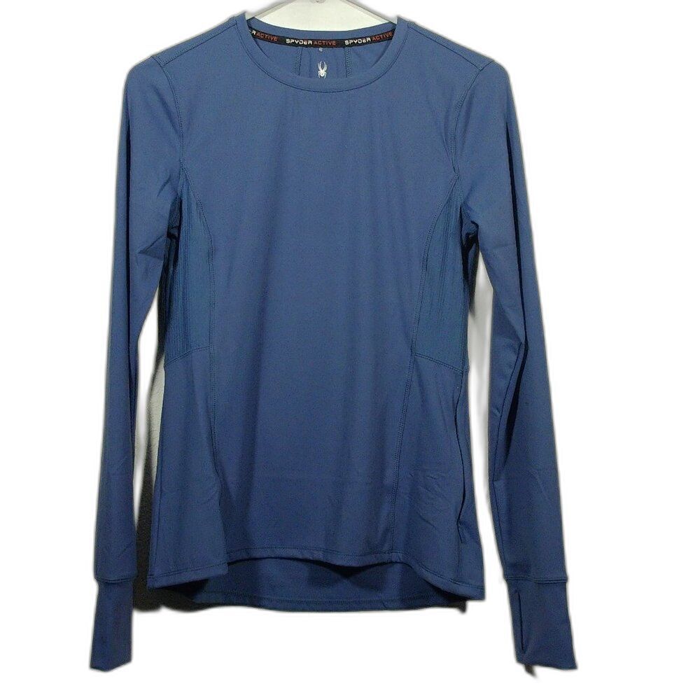 SPYDER Active Women SP Long Sleeve Pullover Activewear Pocket Shirt Thumb Hole